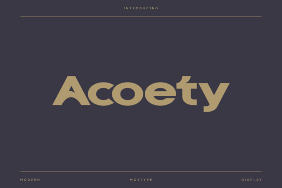 Acoety: A Modern Sans Serif Typeface for Makers