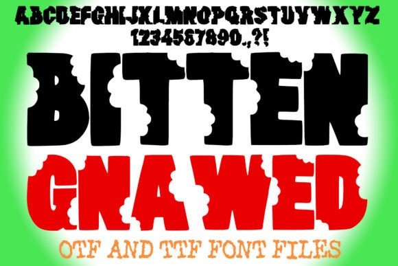 Bitten Gnawed: A Bold Typeface for Edgy Branding