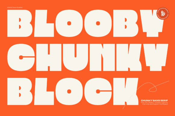 Blooby Chunky Block Font for Cute Handmade Products