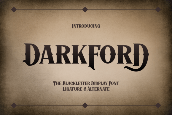 Darkford: A Bold Blackletter Typeface for Modern Editorial Design
