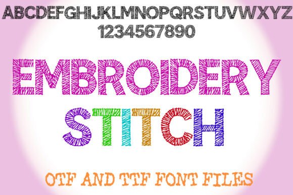 Embroidery Stitch Font for Authentic Campaign Design