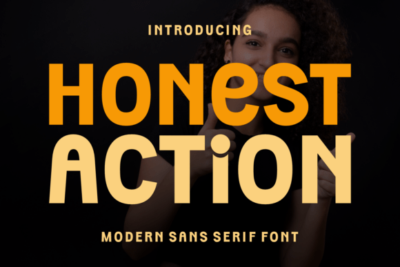Honest Action: A Bold Sans Serif Typeface for Brand Clarity