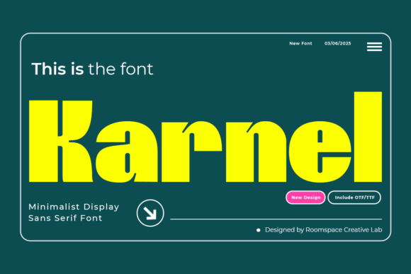 Karnel: A Bold Sans Serif Font for Modern Branding