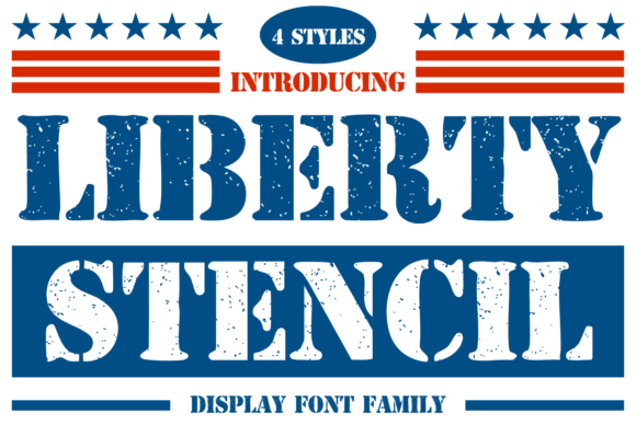 Liberty Stencil: A Bold Display Font for Military-Style Branding