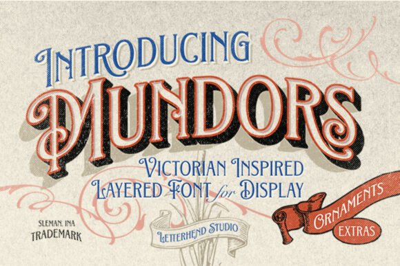 Mundors Regular: A Victorian Serif Font for Makers