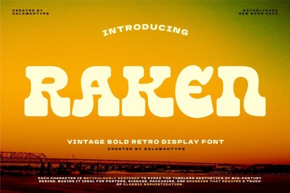 Raken Font: Bold Vintage Style for Handmade Brands
