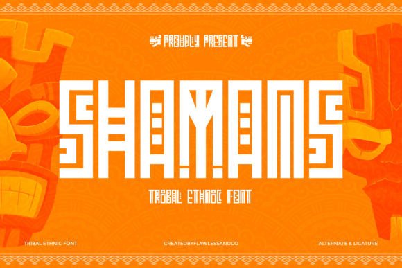 Shamans Typeface: A Tribal Display Font for Editorial Design