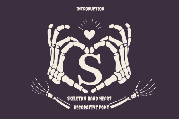 Skeleton Hand Heart Typeface for Bold Web Headers