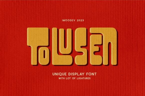 Tolusen: The Bold Retro Display Font for Summer Campaigns