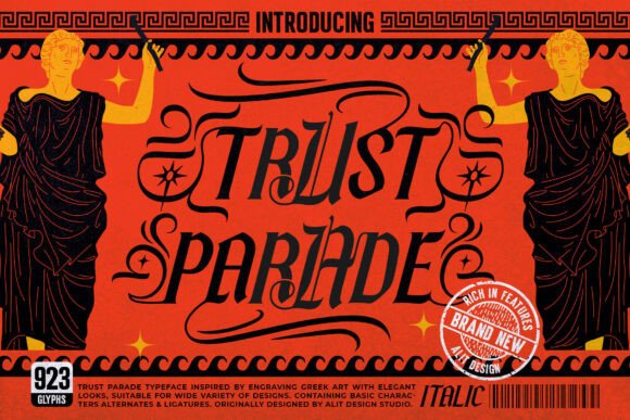 Trust Parade: A Greek-Inspired Blackletter Font for Web Design